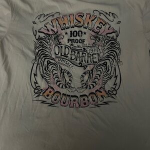 Charlotte Russe Whiskey Graphic Tee - Gray
